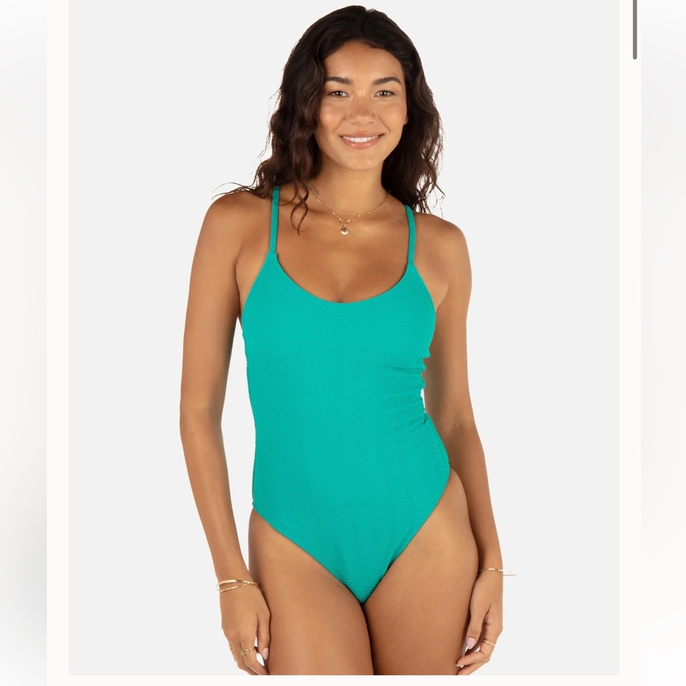 Hurley Turquoise One-Piece Swim Suit - Women Swim - Picture 3 of 5